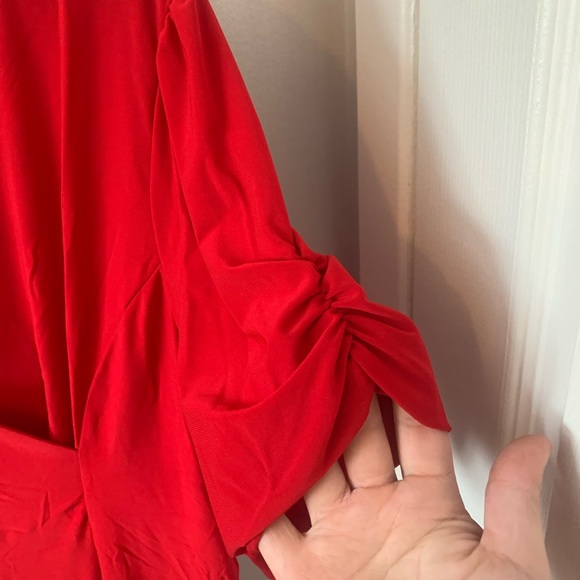NWOT / Kim & Co. / Red / Stretch / Midi Dress - Picture 4 of 12